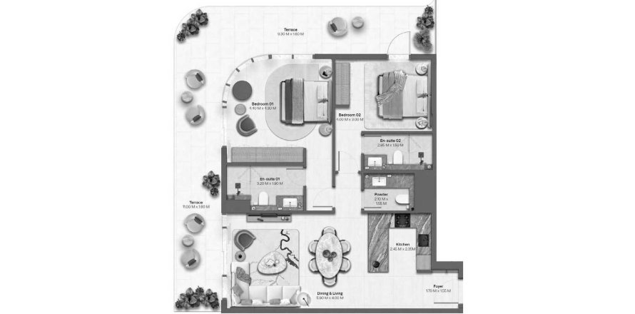 Apartment in Hado by Beyond in Dubai, UAE 2 bedrooms, 137 sq.m. № 685731