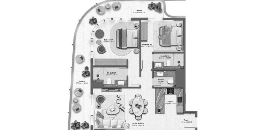 Apartment in Hado by Beyond in Dubai, UAE 2 bedrooms, 122 sq.m. № 685732