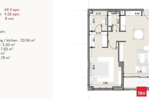 Apartamento en venta en Mohammed Bin Rashid City, Dubai, EAU 1 dormitorio, 73.1 m2 № 711472 - foto 12