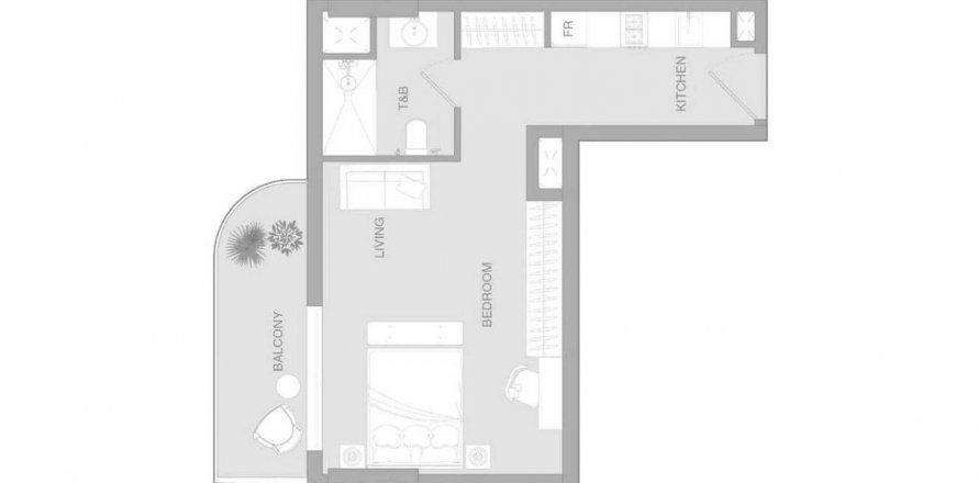 Byt v VERDAN1A 3 v Dubai Land, SAE 46.99 m² Č.: 630751
