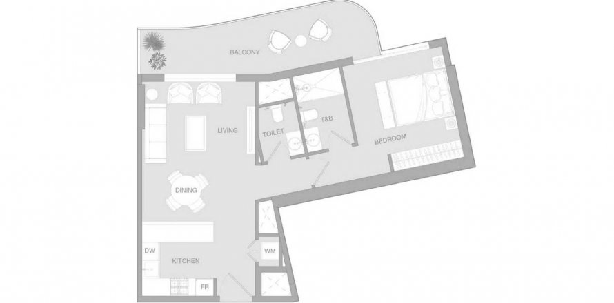 Apartment in VERDAN1A 3 in Dubai Land, UAE 1 bedroom, 71.34 sq.m. № 630757