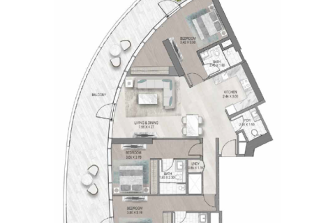 Apartment in Business Bay, Dubai, UAE 1 room, 41 sq.m. № 690185 - photo 12