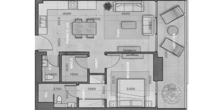 Dzīvoklis Sky Harmony by Peace Homes Jumeirah Village Circle, Dubaijā, AAE 1 istaba, 76.12 m2 Nr. 719558