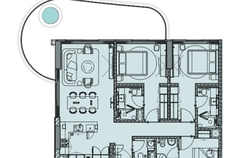 Dubai, संयुक्त अरब अमीरात में अपार्टमेंट, 1 बेडरूम, 78 वर्ग मीटर, संख्या 690304 - फ़ोटो 5