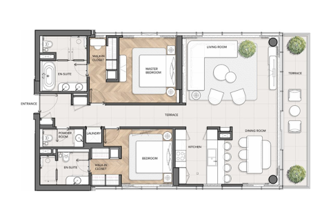 Купить квартиру в Дубай Марина, ОАЭ 1 спальня, 78м2, № 690302 - фото 4