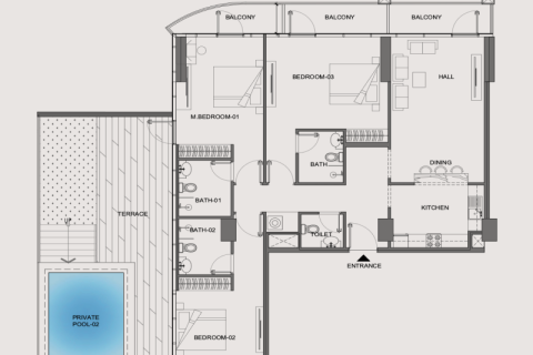 Huoneisto Business Bay, Dubai, Arabiemiraatit 1 huone, 44 m2 № 690303 - kuva 6