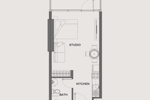 Huoneisto Business Bay, Dubai, Arabiemiraatit 1 huone, 44 m2 № 690303 - kuva 3