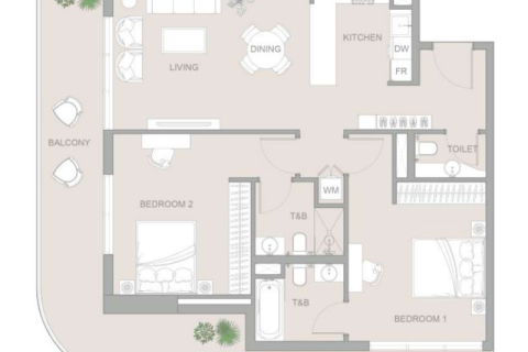 Apartament na sprzedaż w Al Furjan, Dubai, ZEA 1 sypialnia, 76 mkw., nr 690307 - zdjęcie 3