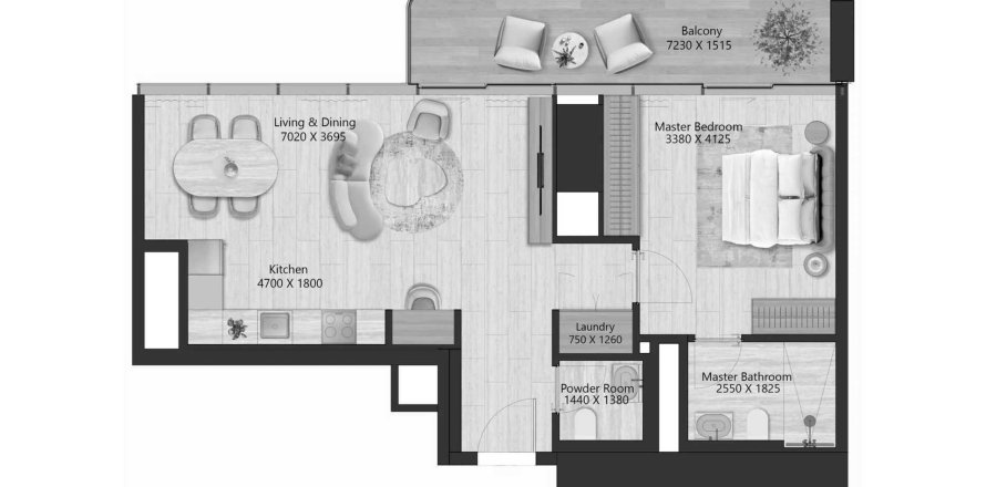 Квартира в IL Vento в Maritime City, Дубай, ОАЭ 2 комнаты, 78.76м2 № 659744