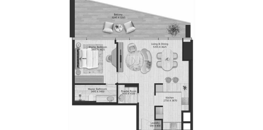 Квартира в IL Vento в Maritime City, Дубай, ОАЭ 2 комнаты, 86.07м2 № 659743