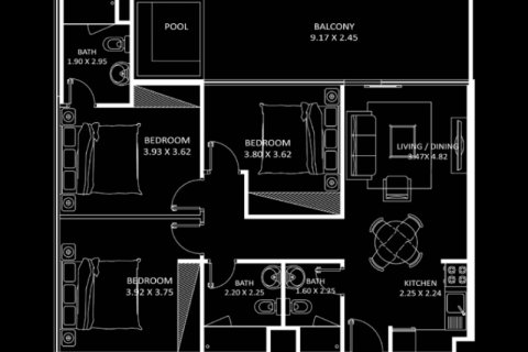 Apartman u gradu Jumeirah Village Circle, Dubai, UAE 39 m2 Br. 732789 - Slika 6