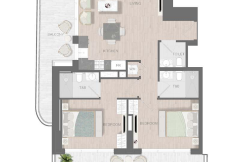 Jumeirah Village Circle, Dubai, संयुक्त अरब अमीरात में अपार्टमेंट, 1 कमरा, 39 वर्ग मीटर, संख्या 732784 - फ़ोटो 7