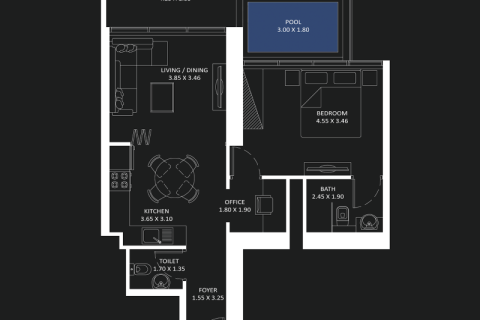 Huoneisto Jumeirah Village Circle, Dubai, Arabiemiraatit 1 huone, 36 m2 № 732790 - kuva 6