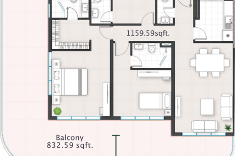 آپارتمان برای فروش در Al Reem Island، Abu Dhabi، امارات متحده عربی 2 خوابه ، 185 متر مربع ، شماره 717101 - تصویر 4