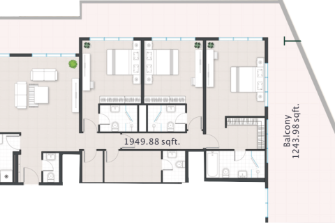 Huoneisto Al Reem Island, Abu Dhabi, Arabiemiraatit 3 makuuhuonetta, 297 m2 № 717097 - kuva 4