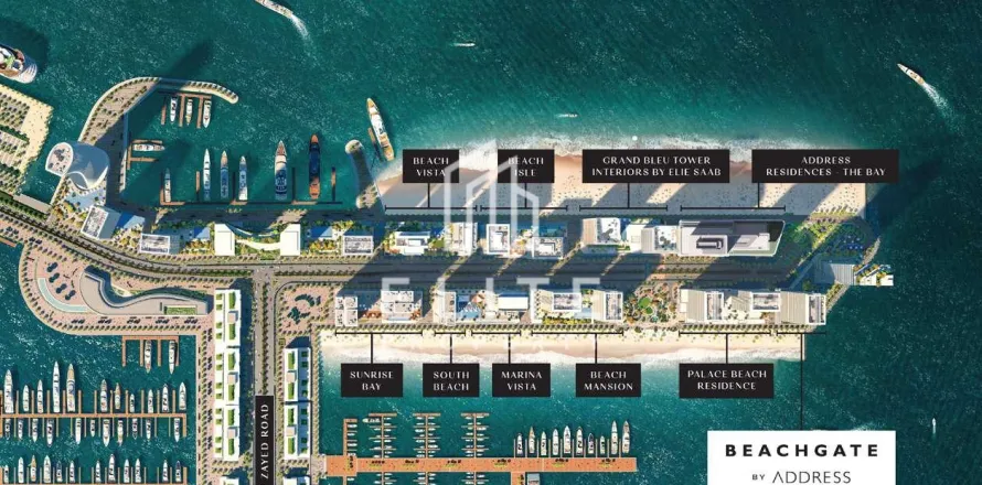 Apartmen di Dubai Harbour, Dubai, UAE 2 bilik tidur, 115 meter persegi № 640677