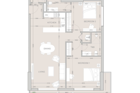 Διαμέρισμα σε Jumeirah Village Triangle, Dubai, ΗΑΕ 1 δωμάτιο, 43 τ.μ. Αρ. 690282 - φωτογραφία 4
