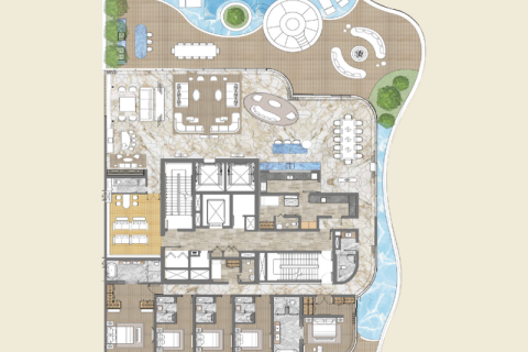 Takvåning till försäljning i Al Safa, Dubai, UAE 3 sovrum Nr. 690277 - fotografi 10