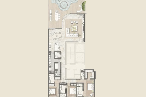 Takvåning till försäljning i Al Safa, Dubai, UAE 3 sovrum Nr. 690277 - fotografi 6