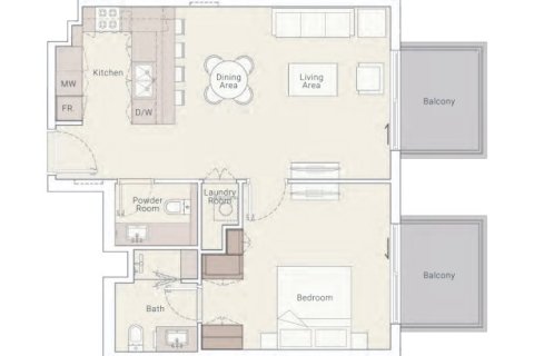 Apartment in ROSEMONT RESIDENCES in Jumeirah Village Triangle, Dubai, UAE 1 bedroom, 75 sq.m. № 704980 - photo 9