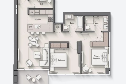 Apartment in HILLMONT RESIDENCES in Jumeirah Village Circle, Dubai, UAE 42 sq.m. № 704978 - photo 8