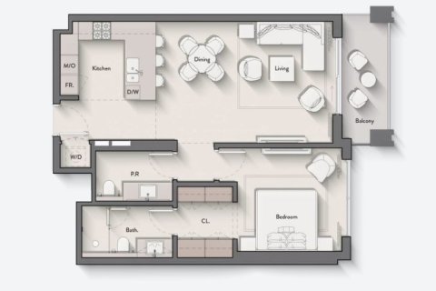 Apartment in HILLMONT RESIDENCES in Jumeirah Village Circle, Dubai, UAE 42 sq.m. № 704978 - photo 7