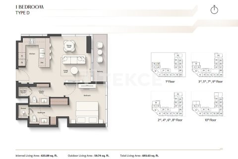 Apartment in Meydan, Dubai, UAE 1 bedroom, 64 sq.m. № 719562 - photo 23
