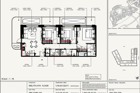 Huoneisto Dubai, Arabiemiraatit 2 makuuhuonetta, 97 m2 № 686701 - kuva 29