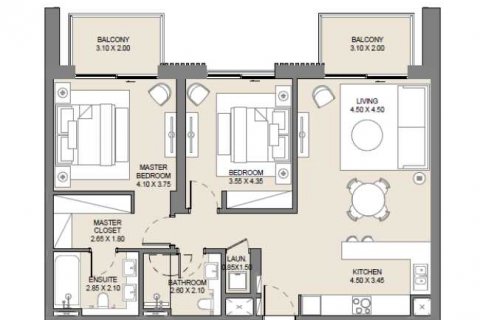 Byt v Umm Suqeim, Dubai, SAE 2 ložnice, 116 m² Č.: 636883 - fotografie 4