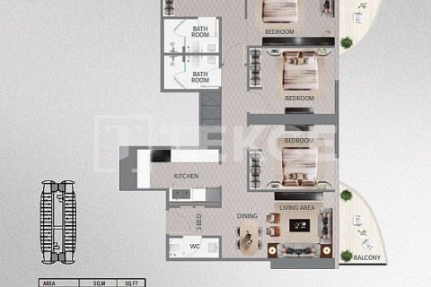 Lakás itt: Meydan, Dubai, EAE, 2 hálószoba, 91 m², azonosító: 758121 - fénykép 21