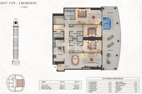 Apartamento en venta en Dubai, EAU 1 dormitorio, 69 m2 № 758123 - foto 23