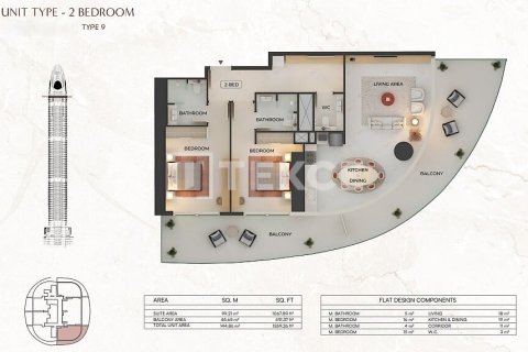 Apartamento en venta en Dubai, EAU 1 dormitorio, 69 m2 № 758123 - foto 22