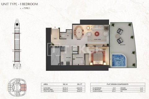Apartamento en venta en Dubai, EAU 1 dormitorio, 69 m2 № 758123 - foto 28