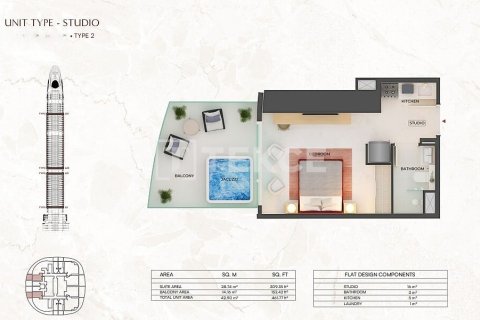 Apartamento en venta en Dubai, EAU 1 dormitorio, 69 m2 № 758123 - foto 26