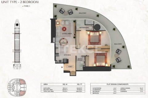 Apartamento en venta en Dubai, EAU 1 dormitorio, 69 m2 № 758123 - foto 30
