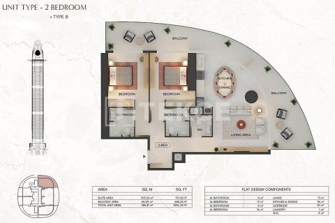 Apartamento en venta en Dubai, EAU 1 dormitorio, 69 m2 № 758123 - foto 21