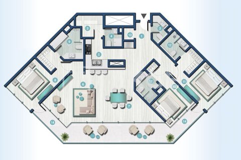 Apartamento en venta en Ras Al Khaimah, EAU 3 dormitorios, 180 m2 № 758125 - foto 18