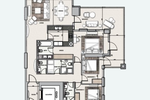 Apartemen di Business Bay, Dubai, UEA 1 kamar tidur, 91 m2 nomor 689915 - foto 7