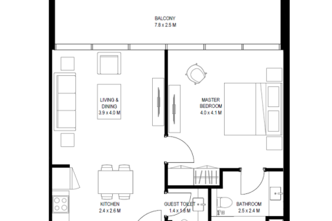 Apartmán v Aljada, Sharjah, SAE 1 spálňa, 67 m2 č. 689914 - Fotografia 4