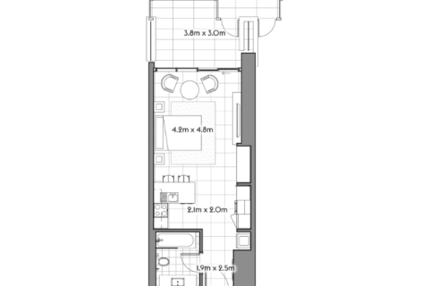 Maritime City, Dubai, संयुक्त अरब अमीरात में अपार्टमेंट, 1 कमरा, 127 वर्ग मीटर, संख्या 689757 - फ़ोटो 9