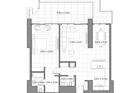 Maritime City, Dubai, संयुक्त अरब अमीरात में अपार्टमेंट, 1 कमरा, 127 वर्ग मीटर, संख्या 689757 - फ़ोटो 6