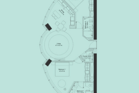 Business Bay, Dubai, संयुक्त अरब अमीरात में अपार्टमेंट, 1 बेडरूम, 61 वर्ग मीटर, संख्या 689755 - फ़ोटो 6