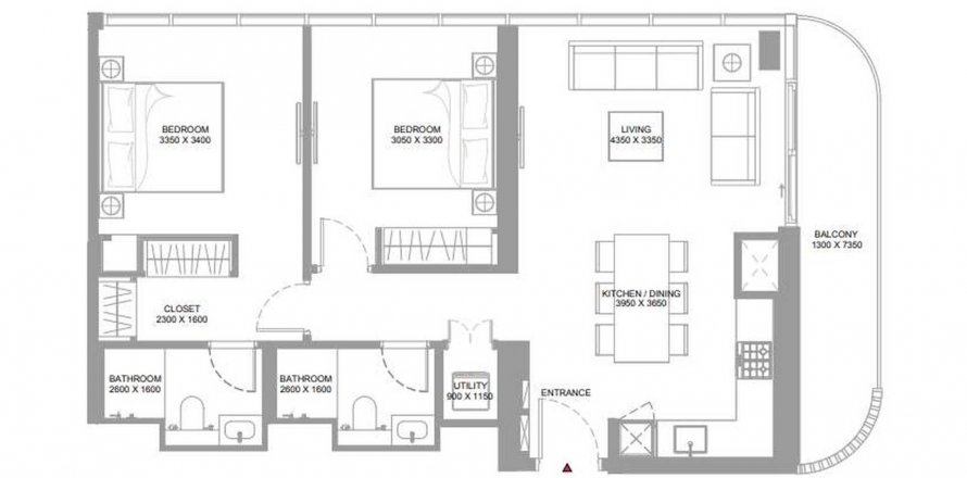 Apartment in Canalside Marina Residences in Umm Al Quwain, UAE 2 bedrooms, 91.75 sq.m. № 633978