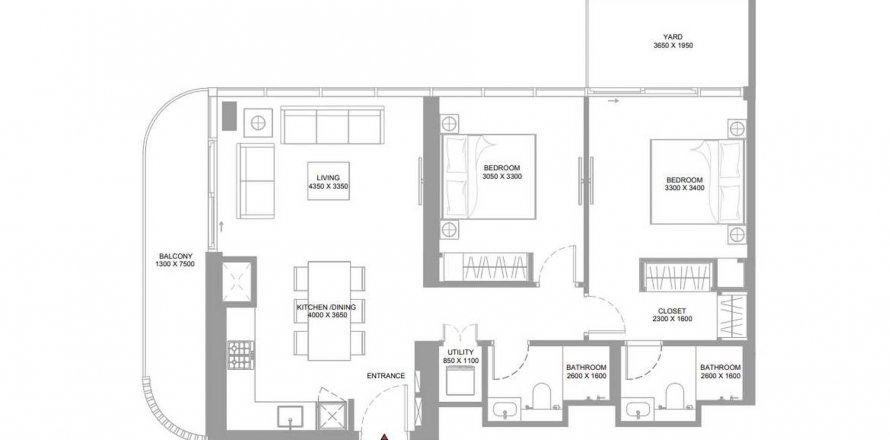 Byt v Canalside Marina Residences v Umm Al Quwain, SAE 2 ložnice, 99.03 m² Č.: 633979