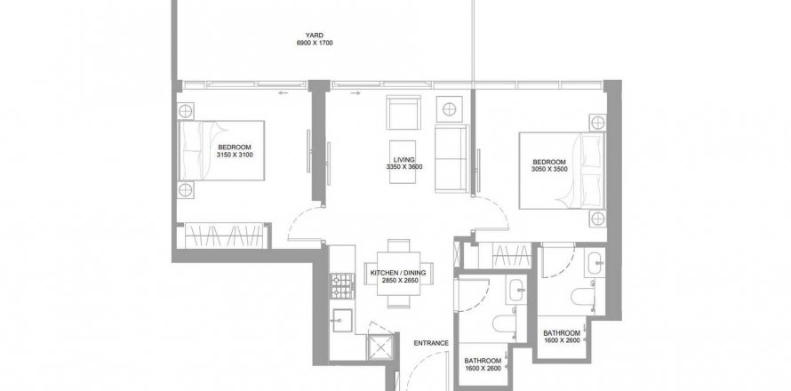 Byt v Canalside Marina Residences v Umm Al Quwain, SAE 2 ložnice, 74.94 m² Č.: 633980