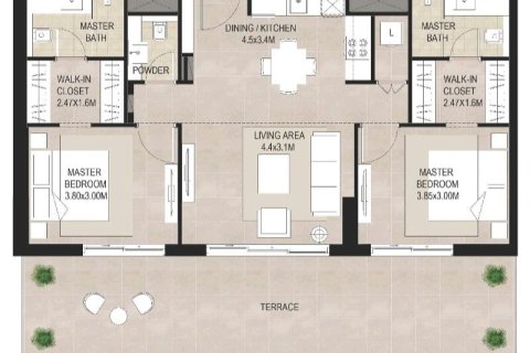 Byt v Town Square, Dubai, SAE 2 ložnice, 123 m² Č.: 700761 - fotografie 9