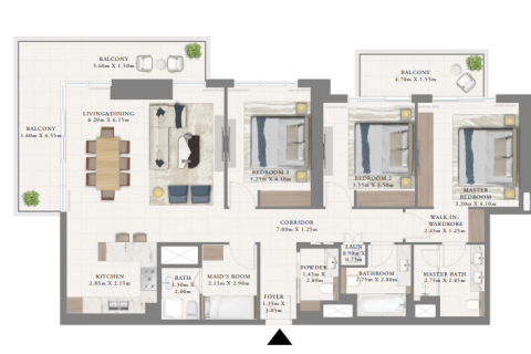 Lakás itt: Dubai Marina, EAE, 1 hálószoba, 73 m², azonosító: 704532 - fénykép 12