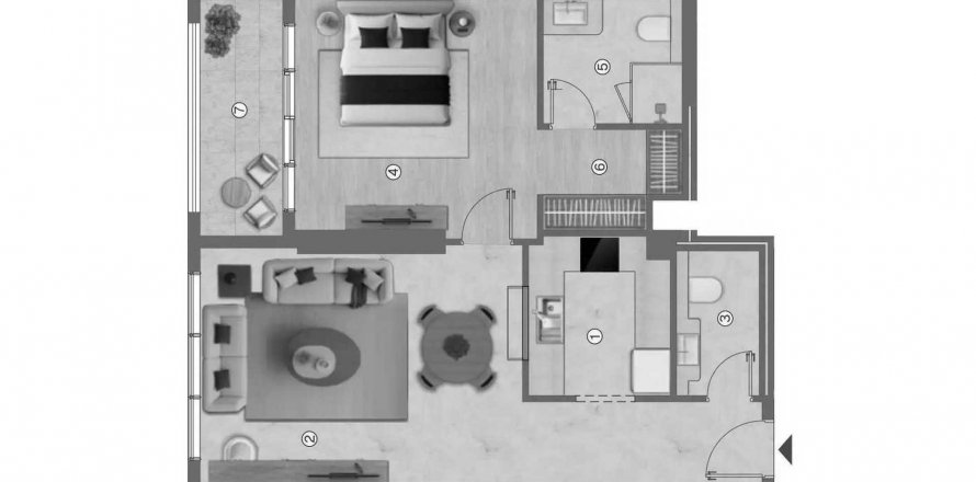 آپارتمان در Dubai Design District، Dubai ، امارات متحده عربی 1 خوابه ، 75.31 متر مربع. شماره 640122