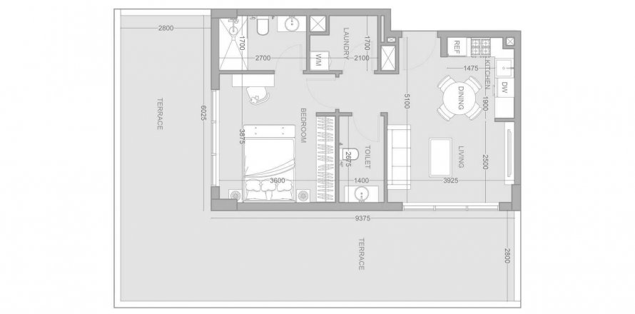 Byt v 1WOOD Residence 2 v Jumeirah Village Circle, Dubai, SAE 1 ložnice, 107.6 m² Č.: 634414