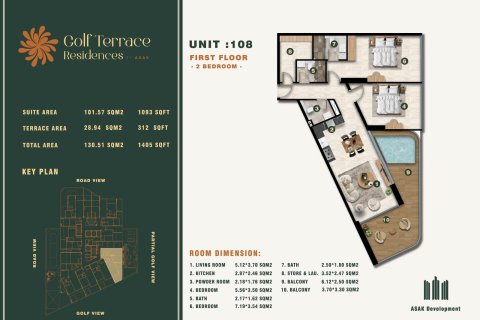 Apartament de vânzare în Dubai Production City (IMPZ), Dubai, EAU 1 cameră, 39 mp.  №728411 - poză 14